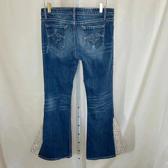 ReRock for Express Size 12 Women’s Flare Jeans Denim Western Festival Concert - Picture 2 of 14